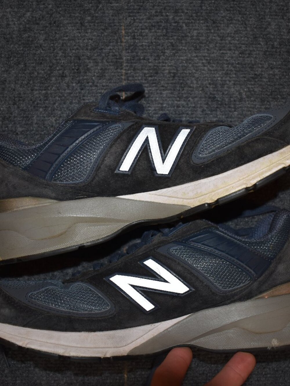 Size 11 - Men's New Balance Sneakers 990v5 Made in USA Low Navy/Gray